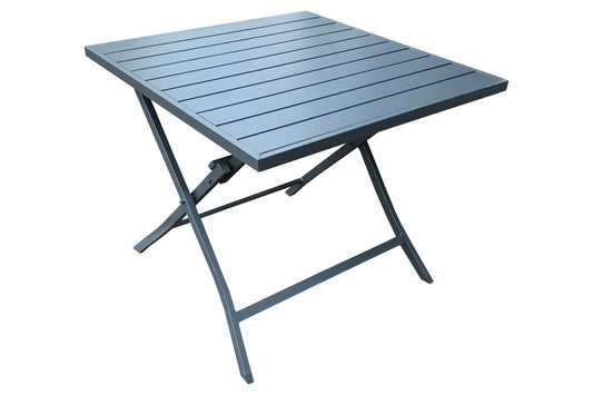 Tavolo pieghevole alluminio 77x77x73 cm Coral grigio